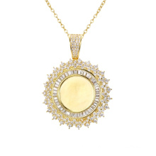 Gold Plated Picture Necklace Jewelry Pendant